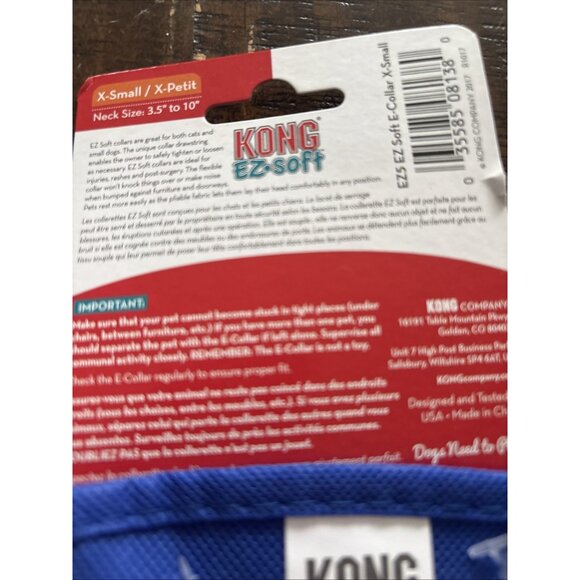 KONG EZ-Soft E-Collar for Cats and Small Dogs Blue 3.5”-10”-Never Used! - Picture 4 of 4